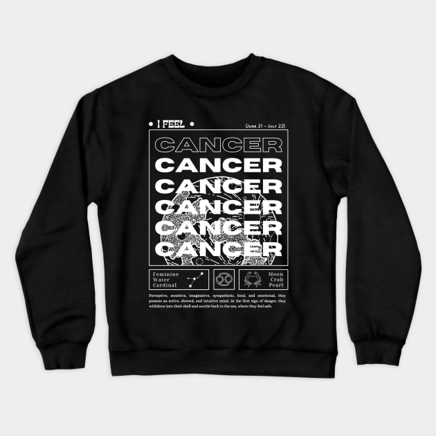 Cancer zodiac sign Crewneck Sweatshirt by Alfon Chappel